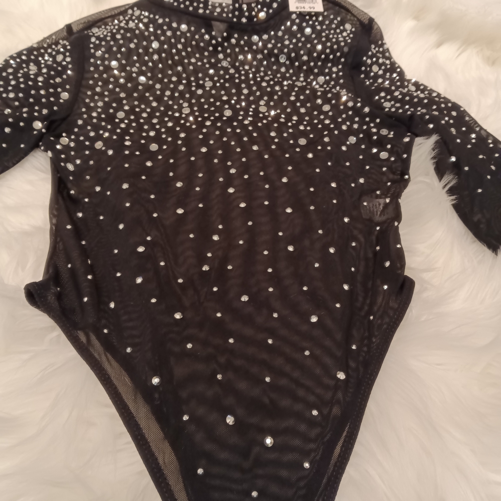 Black Glamorous Silver Studswd  Womens Body